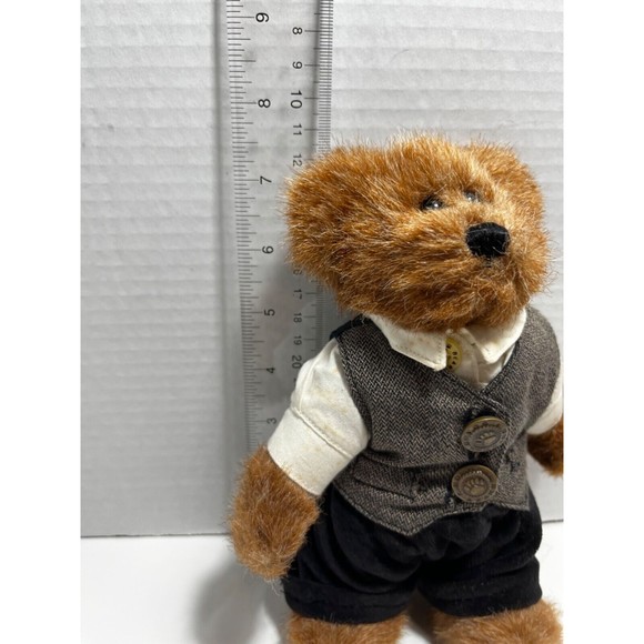 BOYDS BEAR EDMUND. Teddy Bear VELVET TROUSERS VEST 8" Jointed plush - Picture 7 of 9